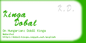 kinga dobal business card